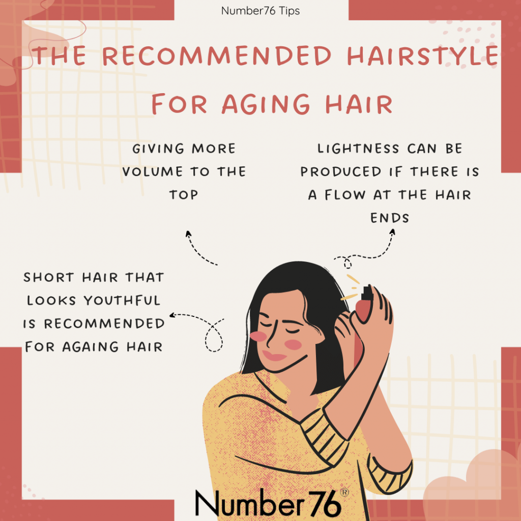 What is the recommended hairstyle for aging hair?
